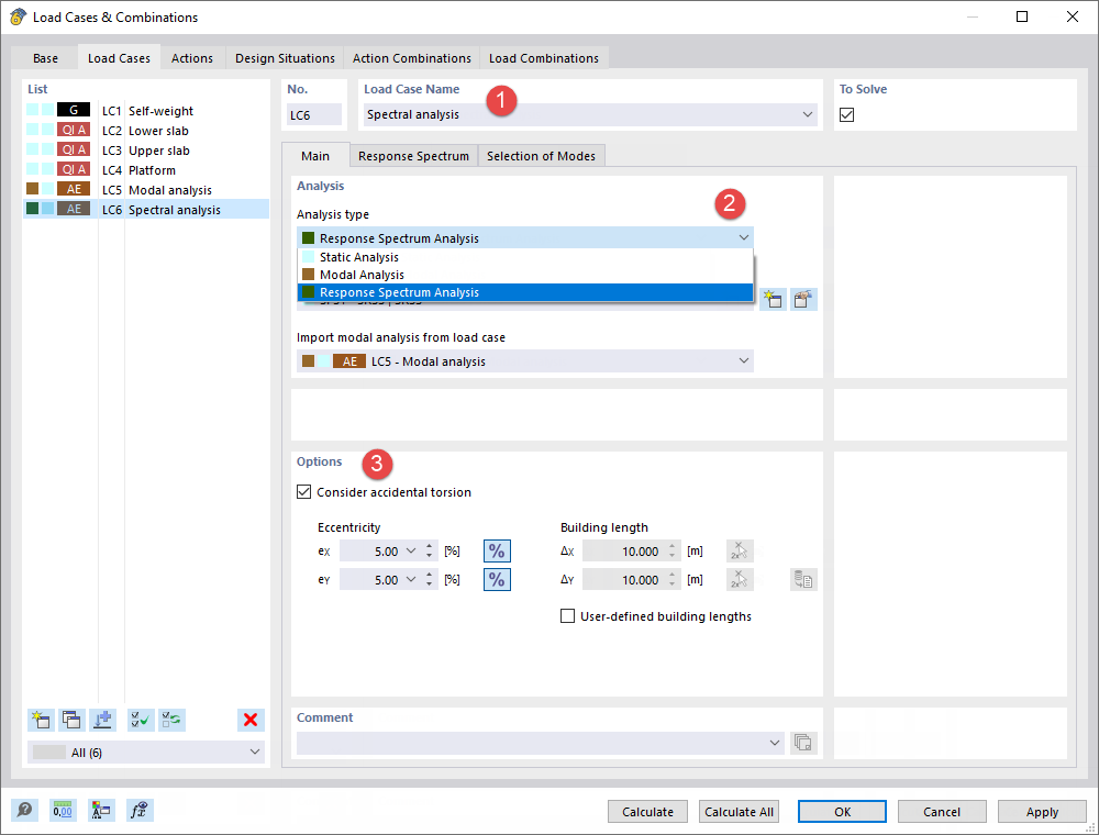 Creating Spectral Analysis Load Case