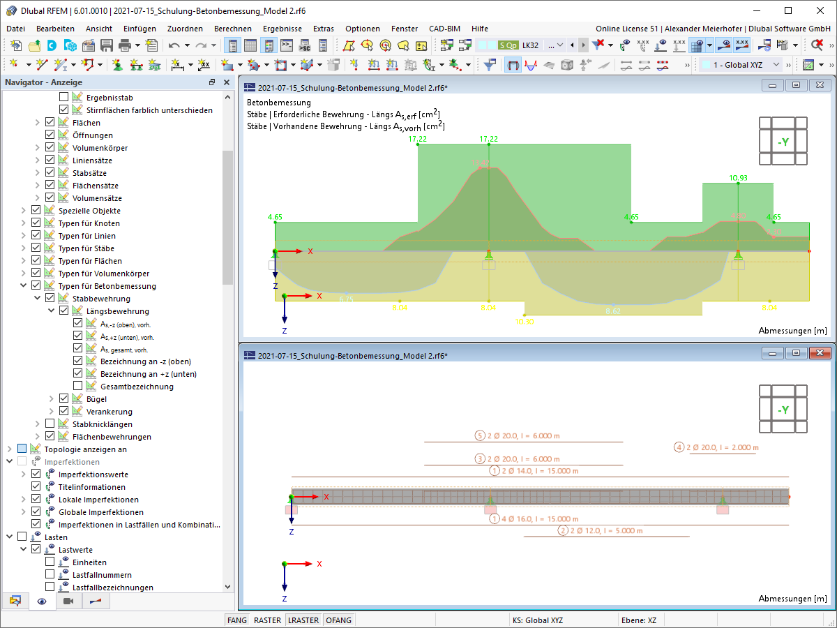 Graphical Display of Member Reinforcement