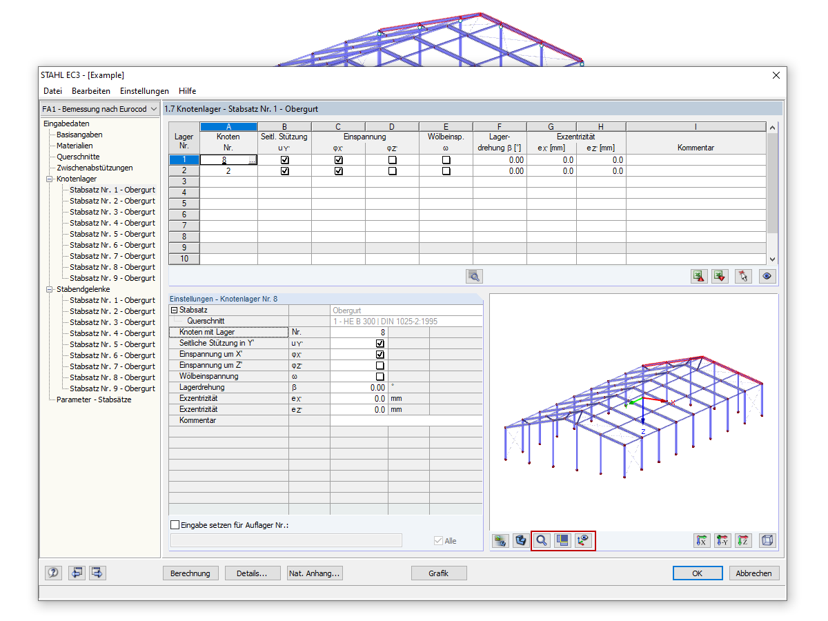 Visual Help for Defining Support Conditions for Sets of Members in Design According to EN 1993-1-1, Clause 6.3.4