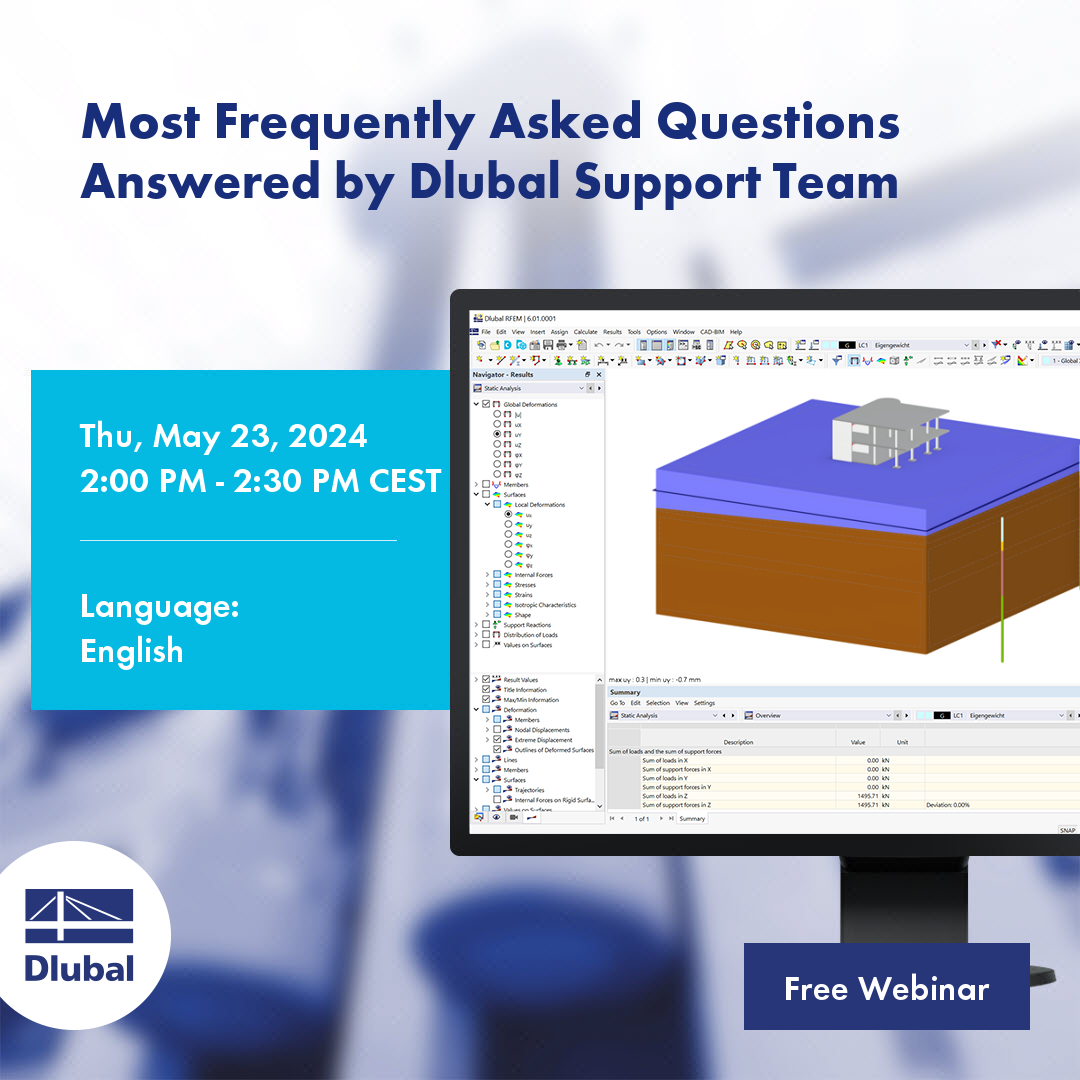 Most Frequently Asked Questions Answered by Dlubal Support Team