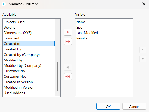 Adjusting Columns for Table View