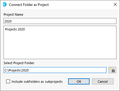 Connecting Folders as Projects