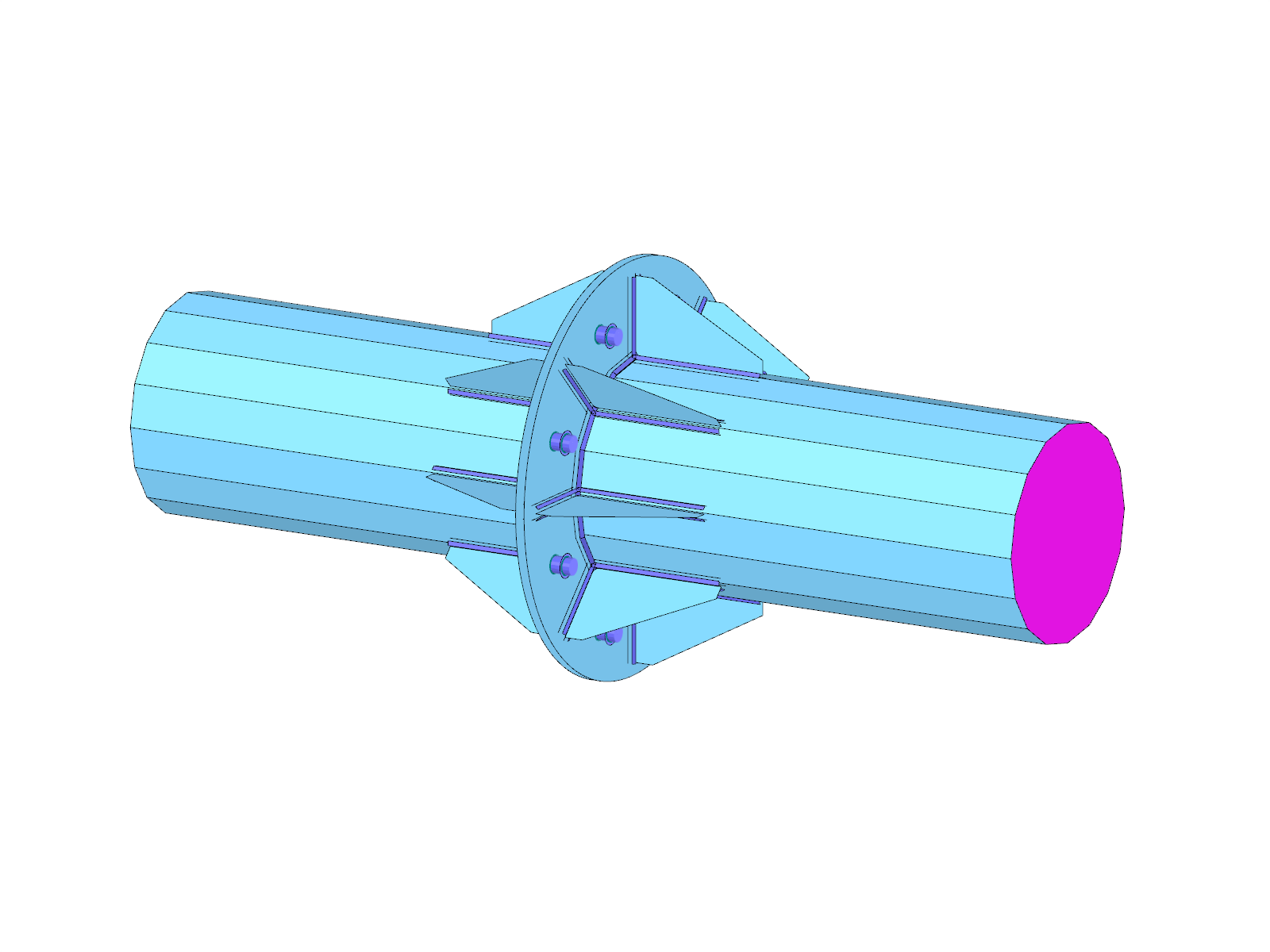 Model 004773 | End Plate Connection with Ribs