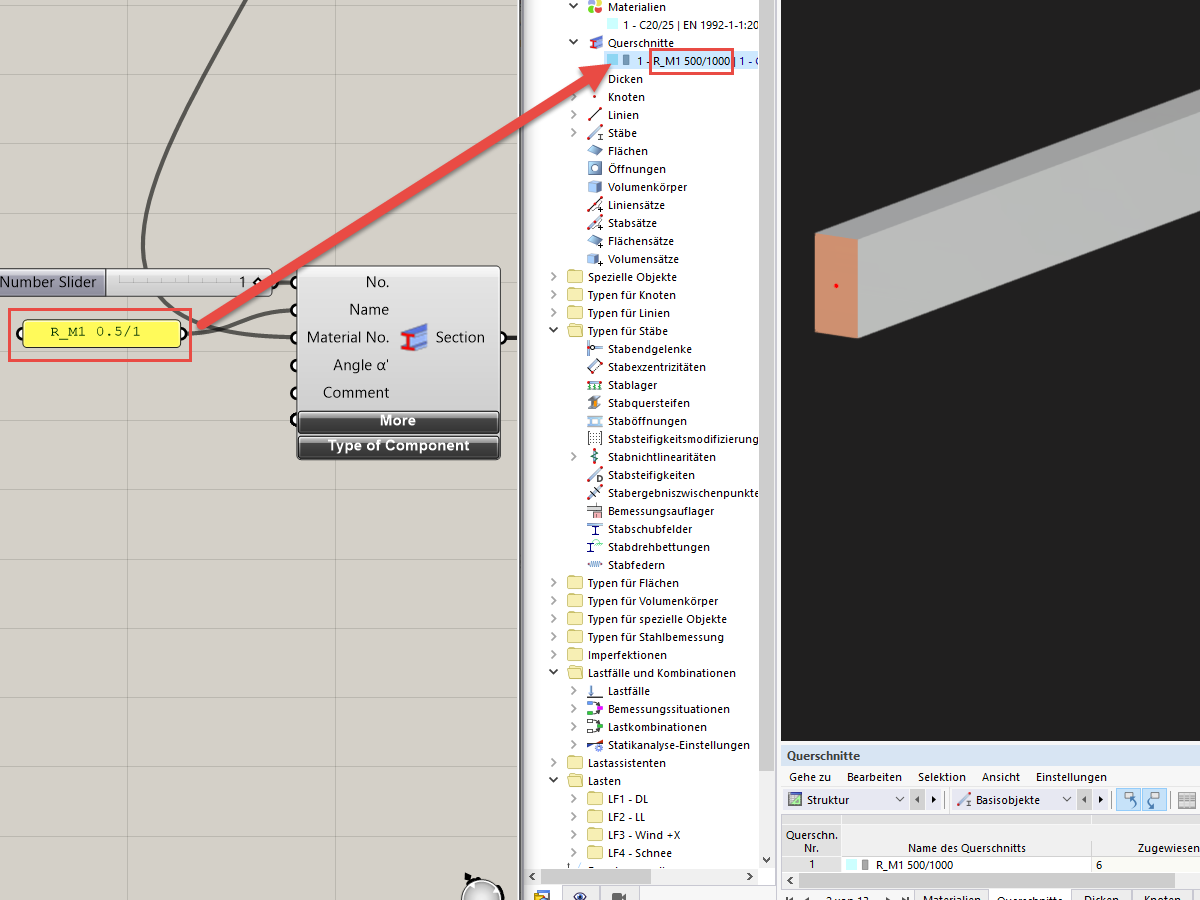 Definition of Parametric Cross-Sections in Grasshopper