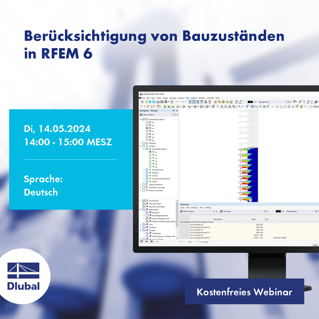 Consideration of Construction Stages in RFEM 6