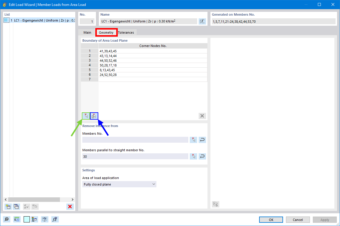 Member Loads from Area Load – Geometry