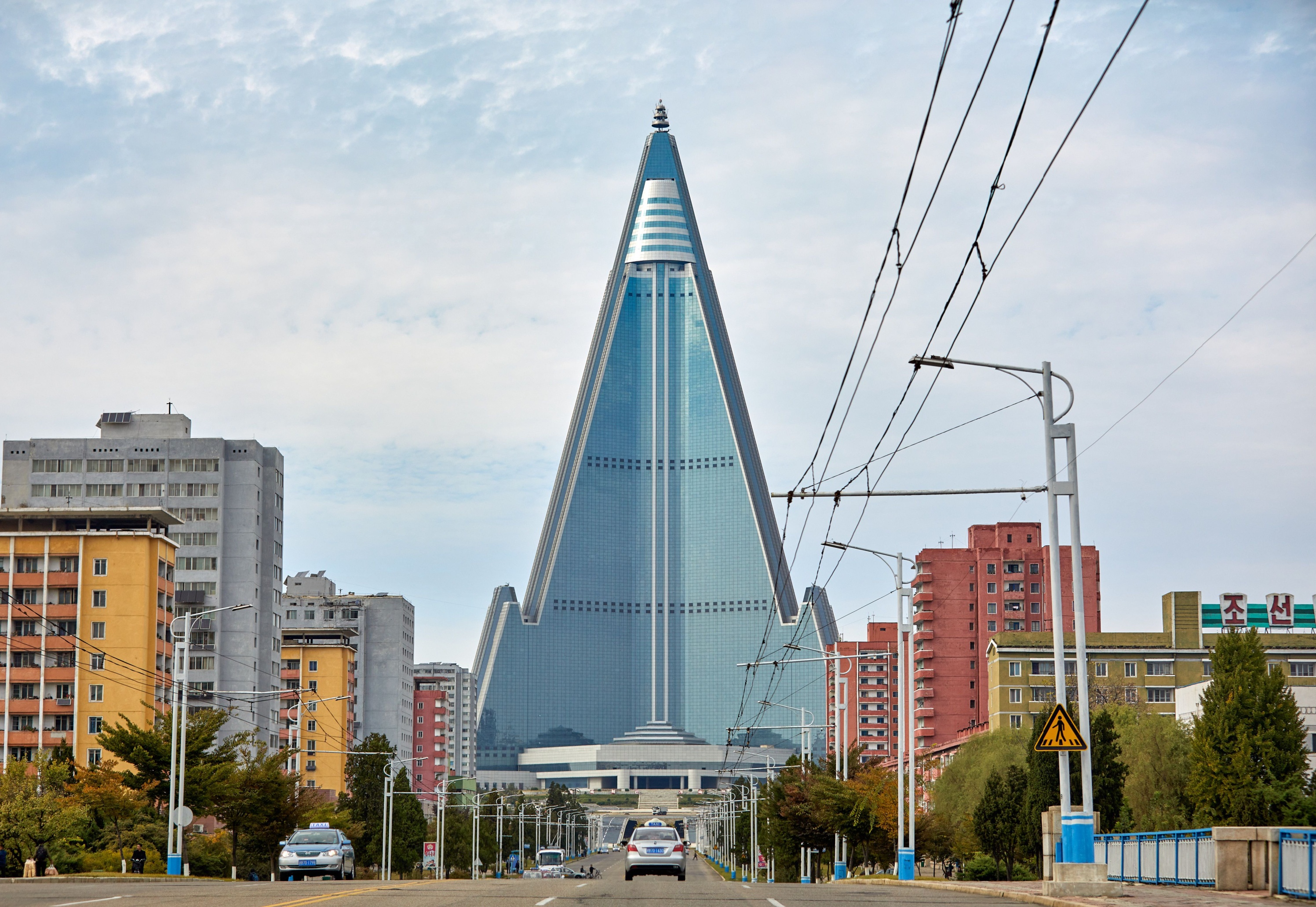 The Ryugyong Hotel in Pyongyang was to become the pride of North Korea.