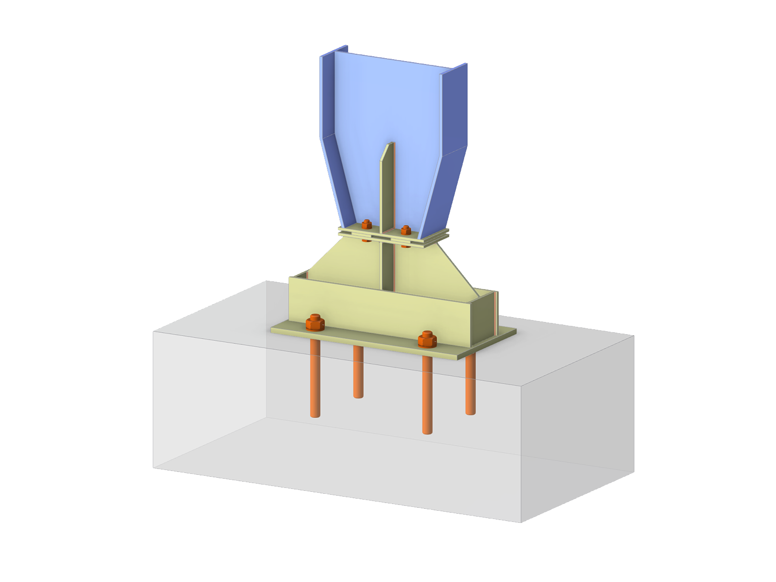 Model 004914 | Steel Column Base Connection