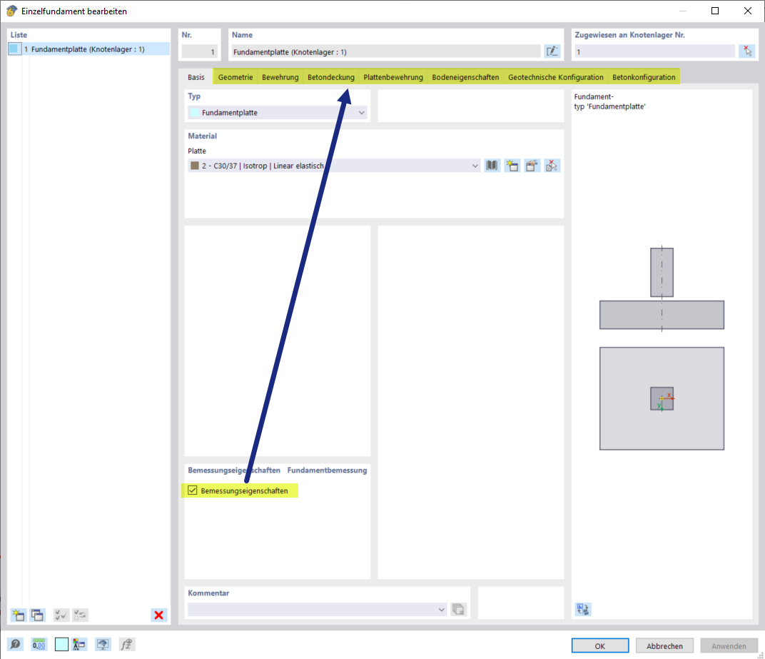 Activating Design Properties of Foundation