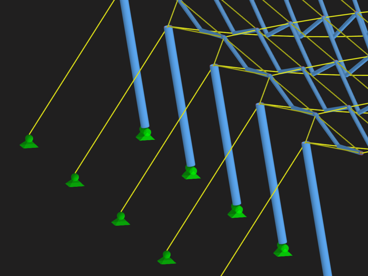 Spatial Parallel System with Stabilization by Counter Cable