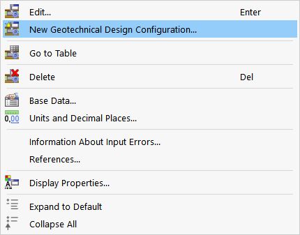 Creating Design Configuration via Shortcut Menu