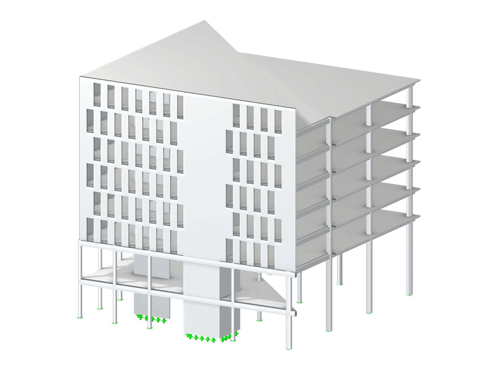 Model 004951 | 8-Story Concrete Building