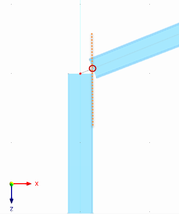 FAQ 005539 | How is the axial offset from the adjoining member modeled?