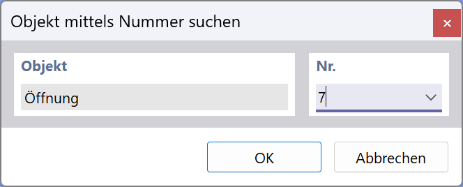 FAQ 005546 | How do I find an opening with a certain number in RFEM 6?