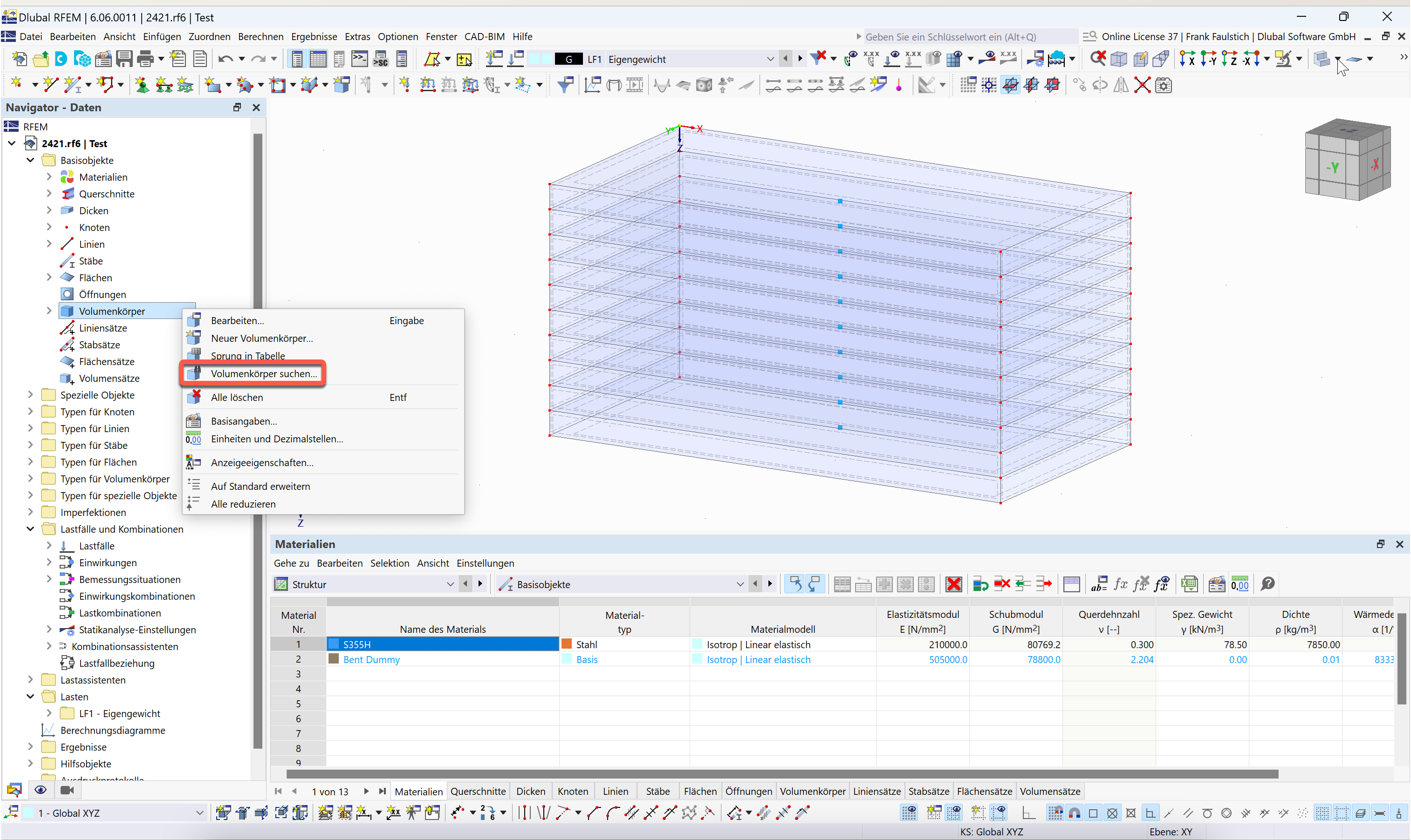 FAQ 005547 | How do I find a solid with a certain number in RFEM 6?