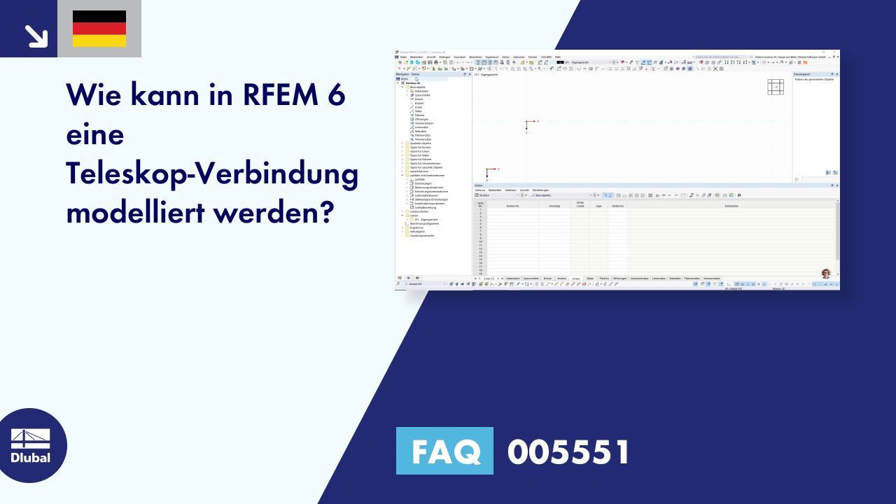 FAQ 005551 | How can I model telescopic connection in RFEM 6?