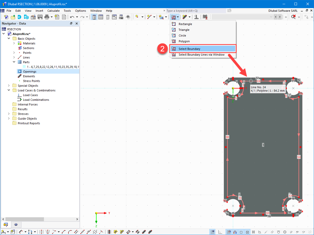 FAQ 005563 | I get an error in RSECTION 1 that my boundary lines are not closed.