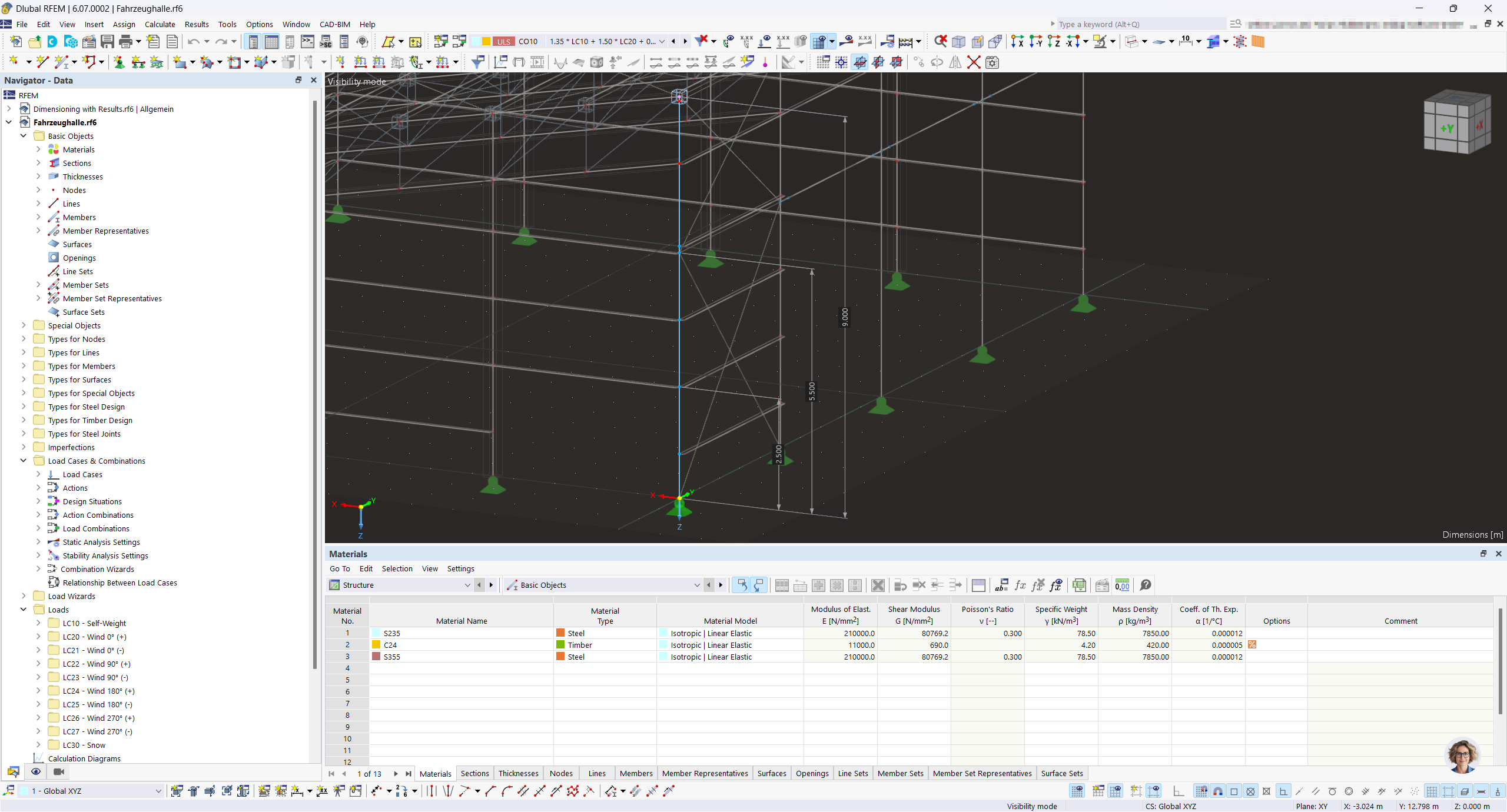 FAQ 005569 | How can I display the sag of a member directly in the model?