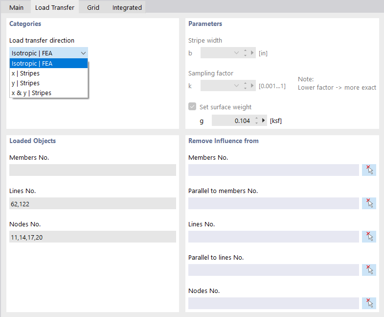 Properties for Load Transfer