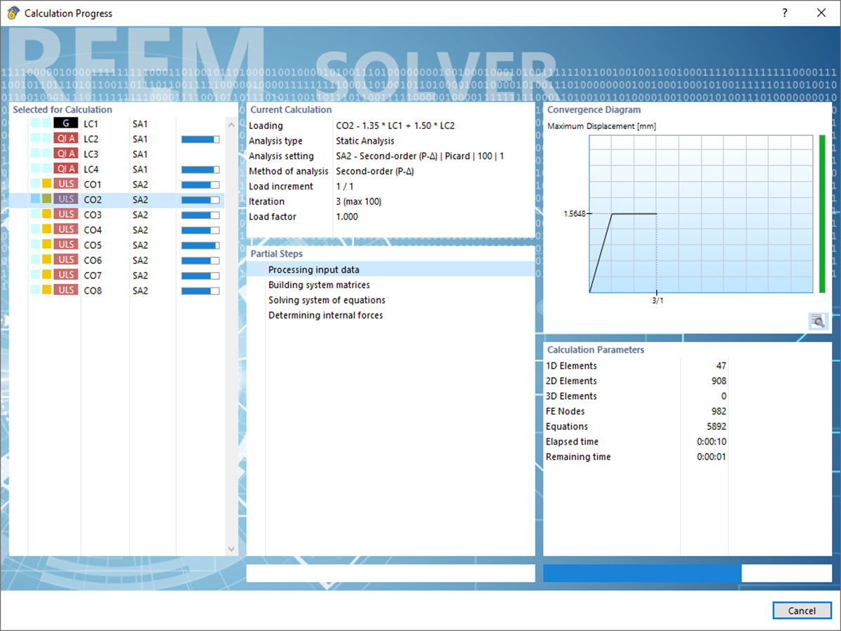 Calculation Progress