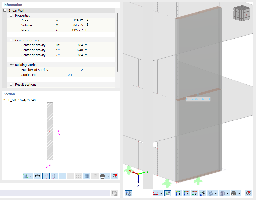 Equivalent Cross-Section of Result Beam