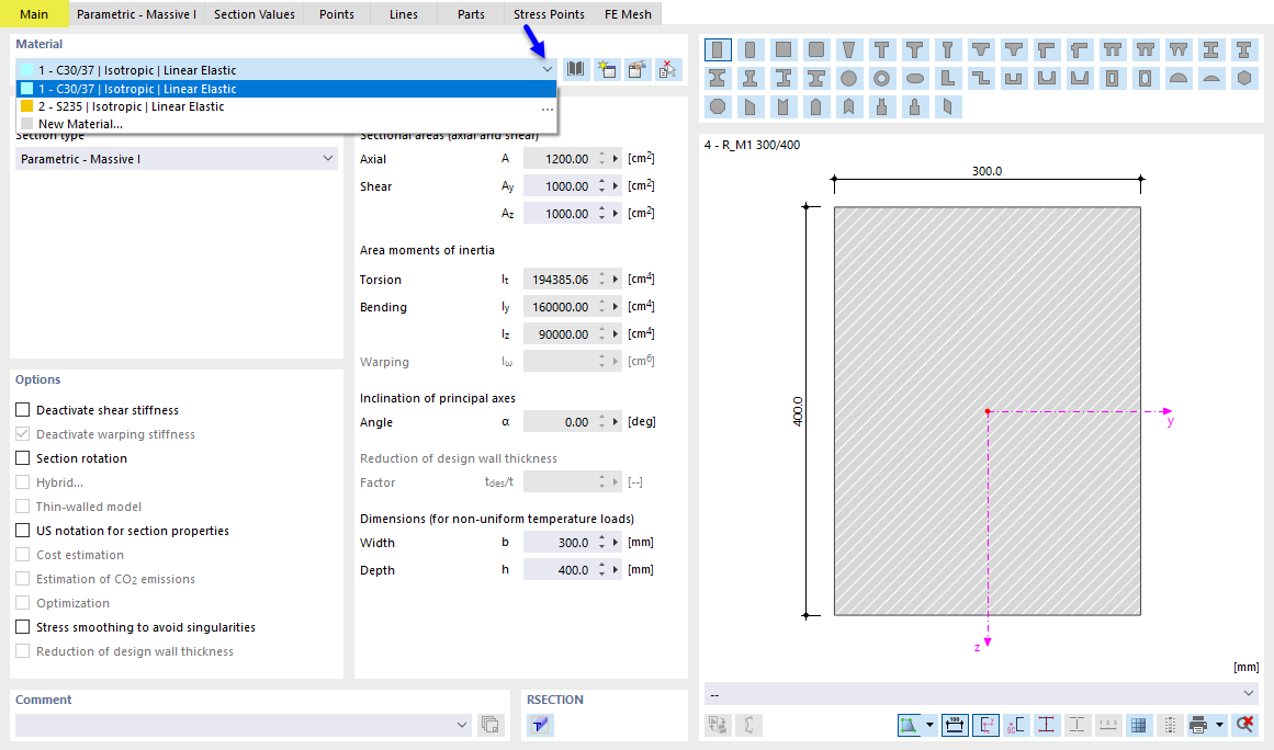 Assigning Concrete Material