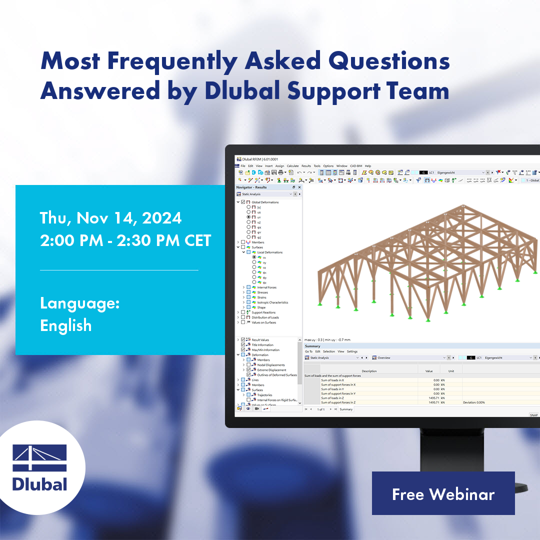 Most Frequently Asked Questions Answered by Dlubal Support Team