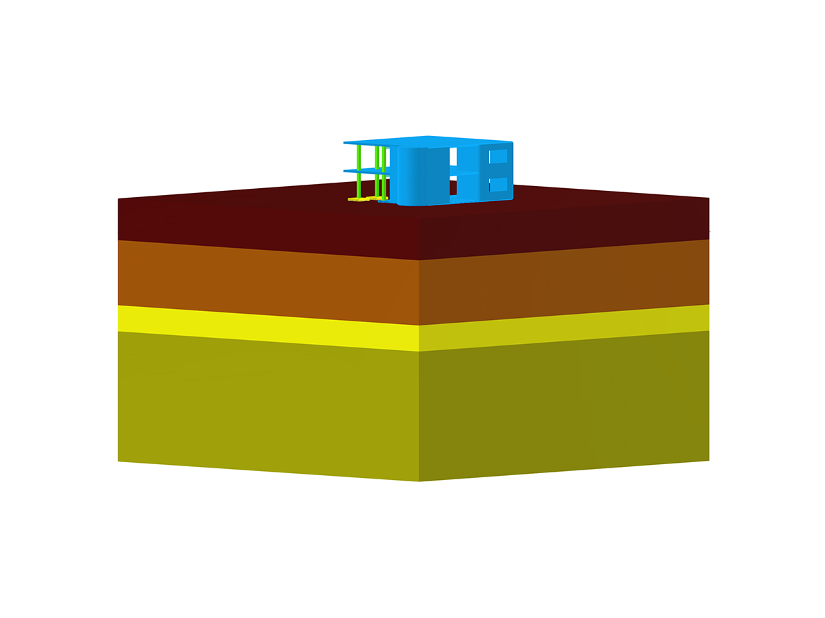 Building on Soil Massif with Modified Hardening Soil Model