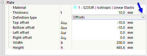 Defining Offsets of Cap Plate