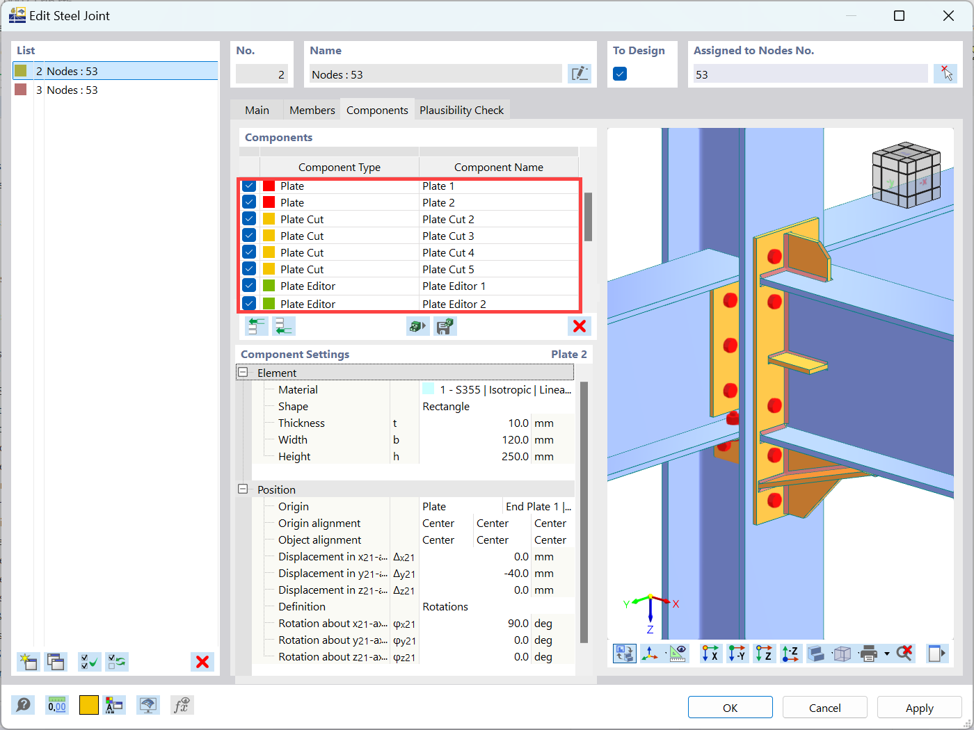 KB 001890 | Use of Rib Component to Model Stiffened Steel Connections