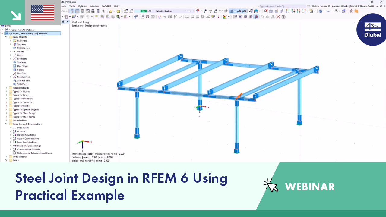 WEBINAR | Steel Joint Design in RFEM 6 Using Practical Example