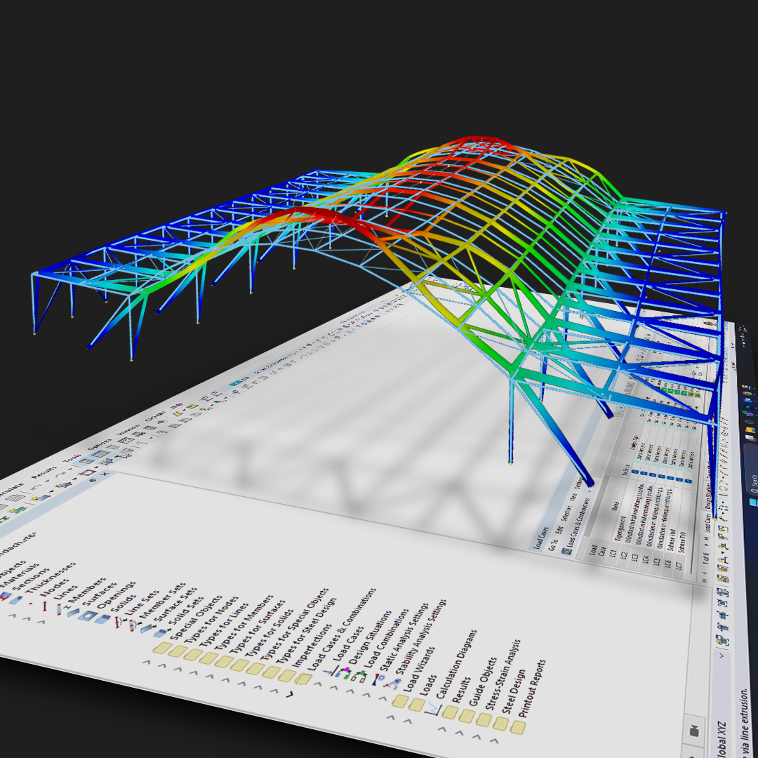 Graduation Thesis | Structural Analysis and Design of Aircraft Hangar with Arched Supporting Structure