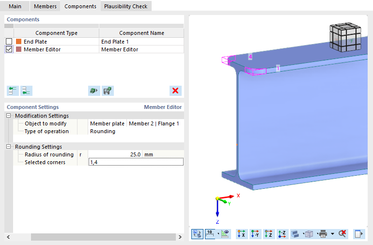 Rounding Flange Areas