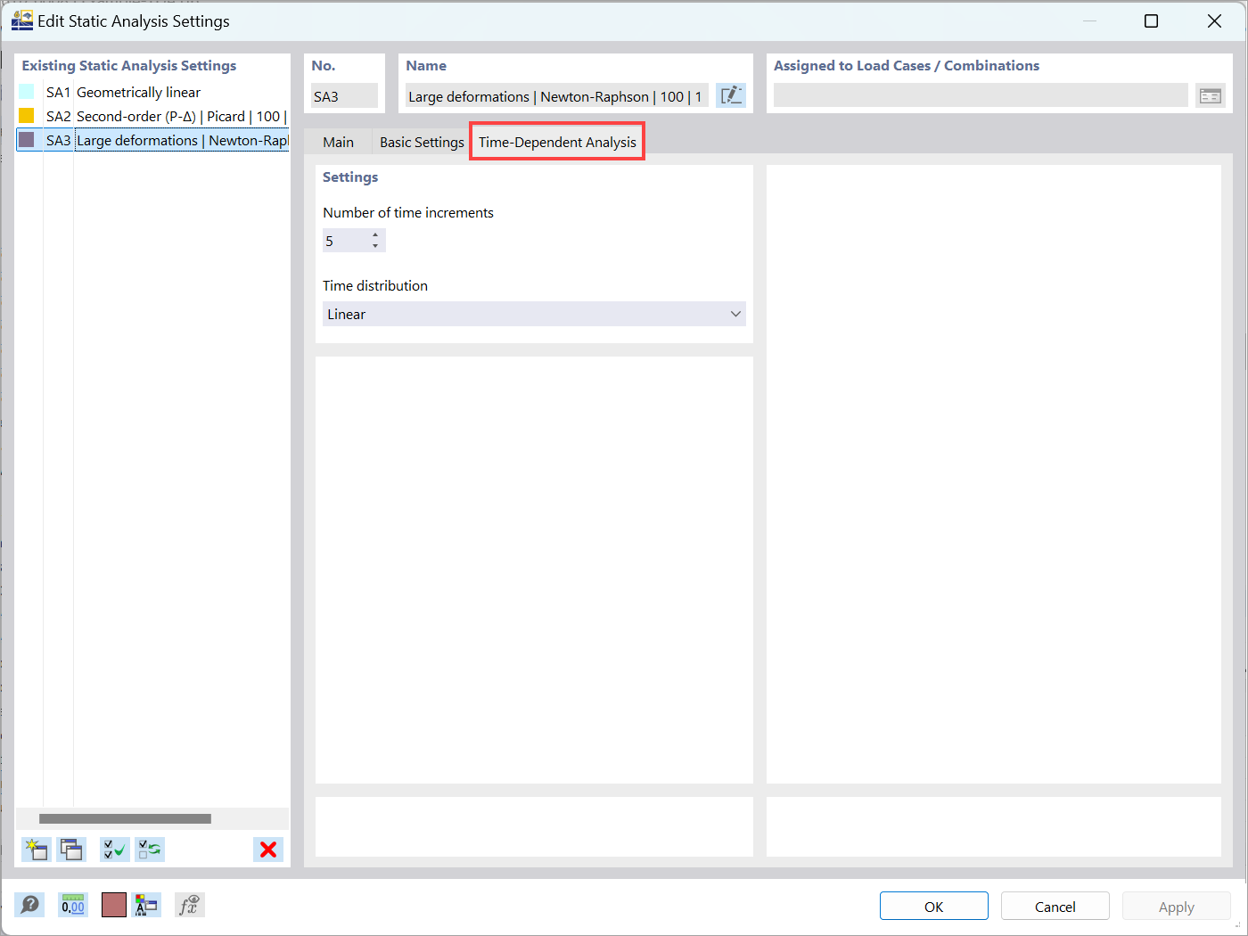 KB 001793 l Time-Dependent Analysis Settings