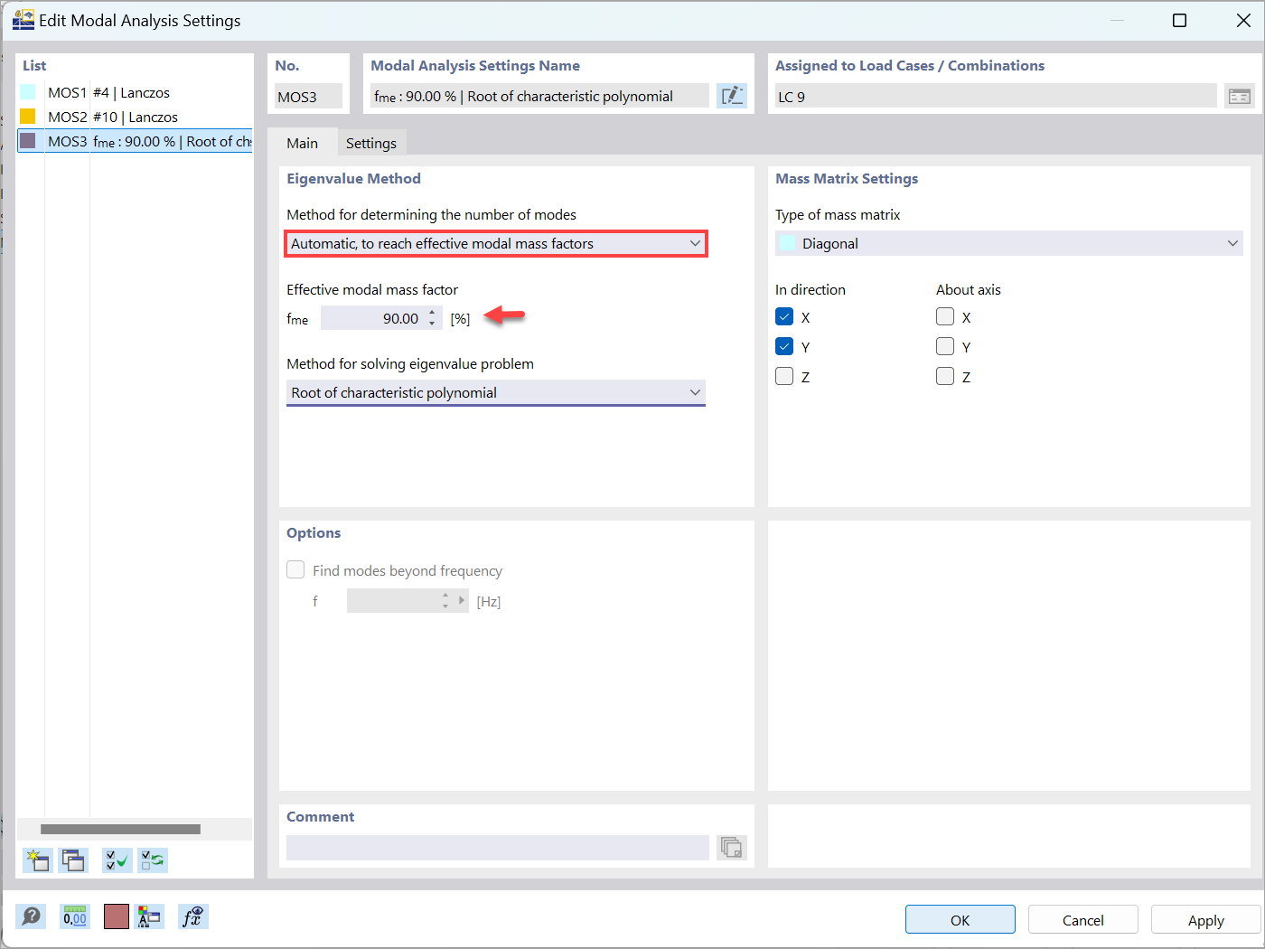 KB 001891 | Methods for Determining Number of Mode Shapes in Modal Analysis Add-on