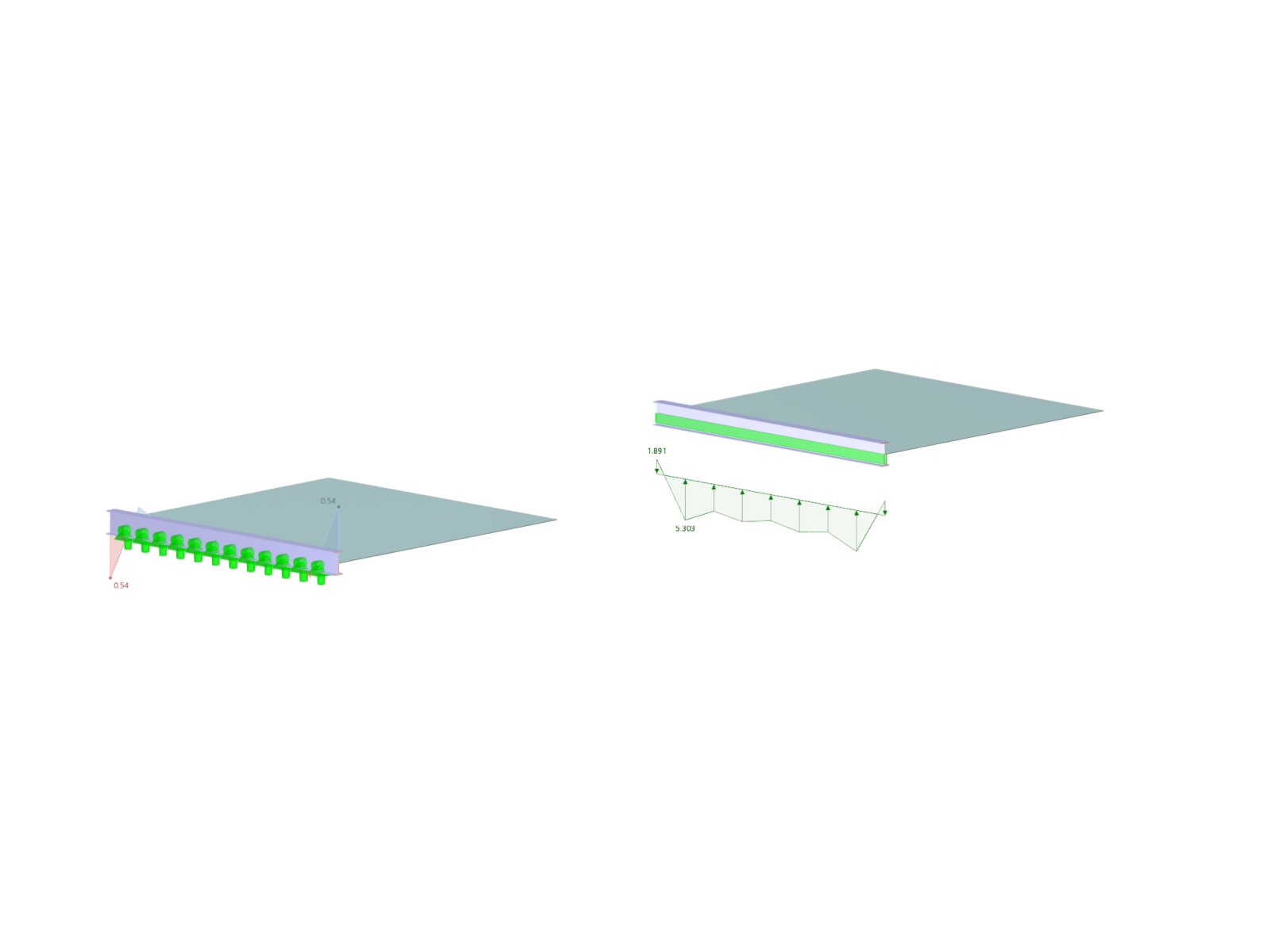 FAQ 005602 | How do I correctly model the load flow when a beam acts as a support?