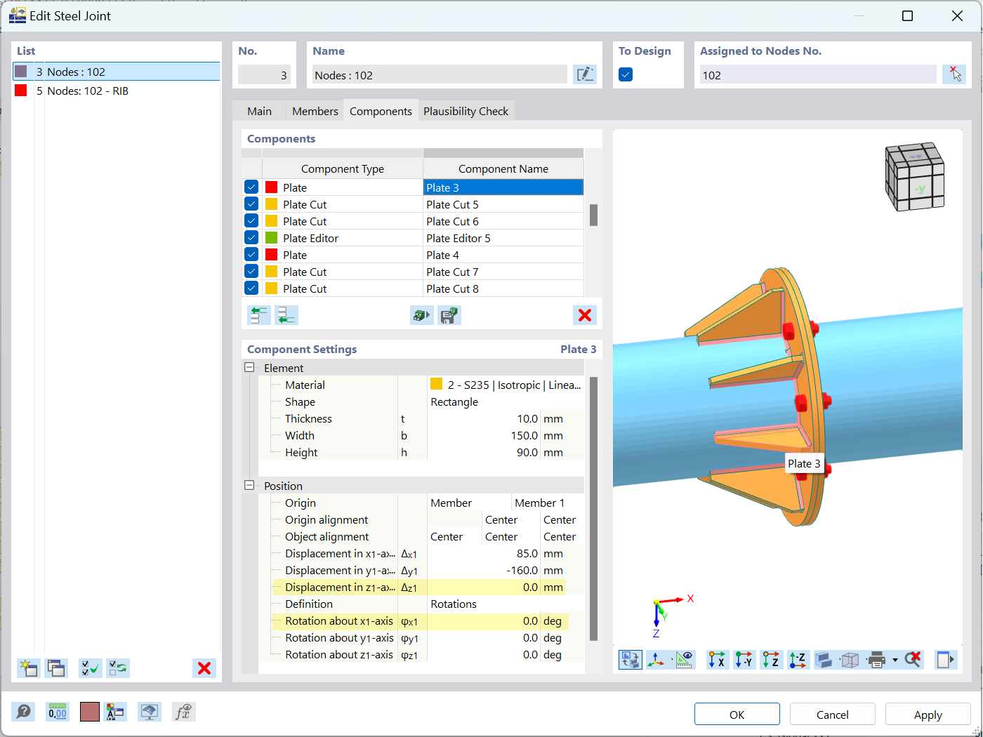 Modeling Without “Rib” Component: Second Rib