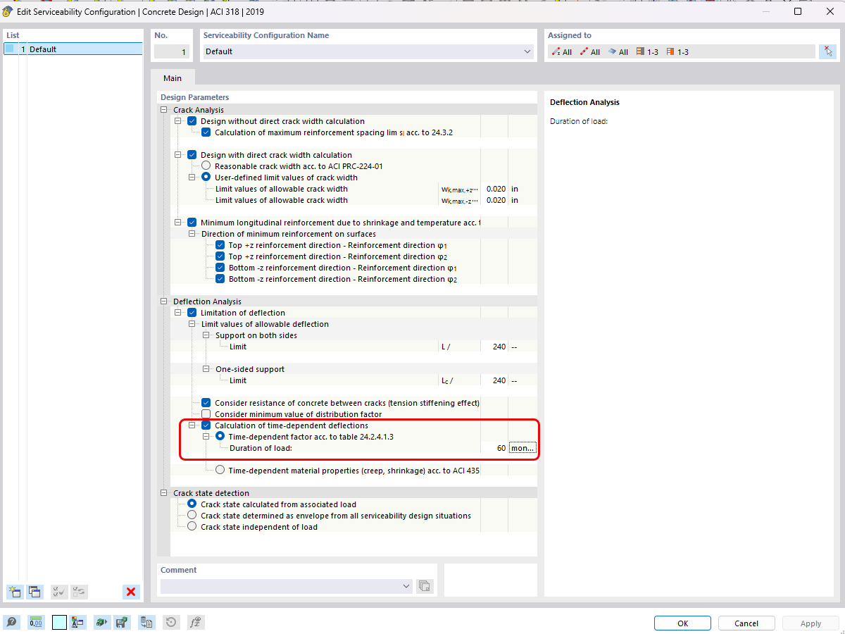 KB 1892 | ACI 318 and CSA A23.3 Concrete Design Long-Term Deflection Consideration