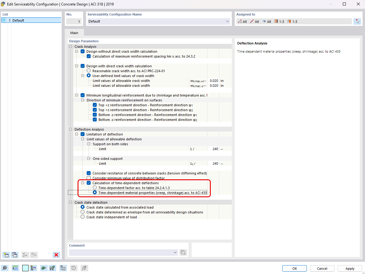 KB 1892 | ACI 318 and CSA A23.3 Concrete Design Long-Term Deflection Consideration