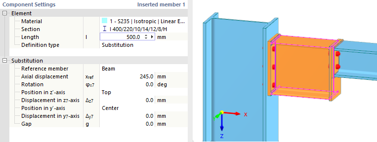 Defining Length of Inserted Member