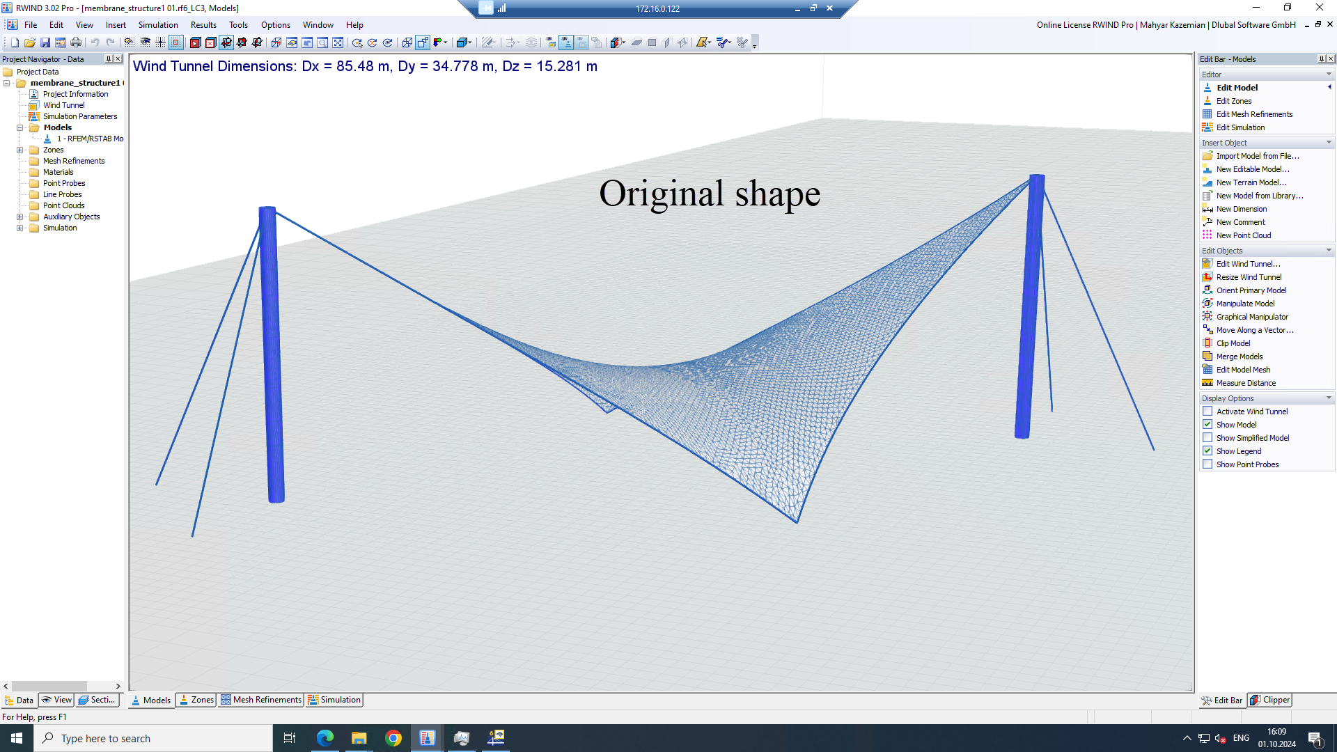 Figure 2: Case Study Example (Tensile Surface)