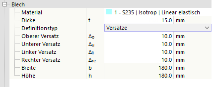 Defining Properties of Plate