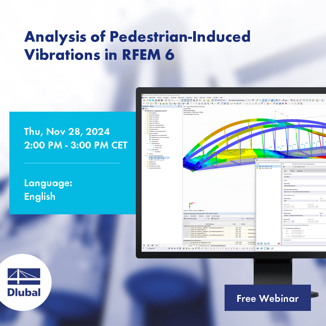 Analysis of Pedestrian-Induced Vibrations in RFEM 6