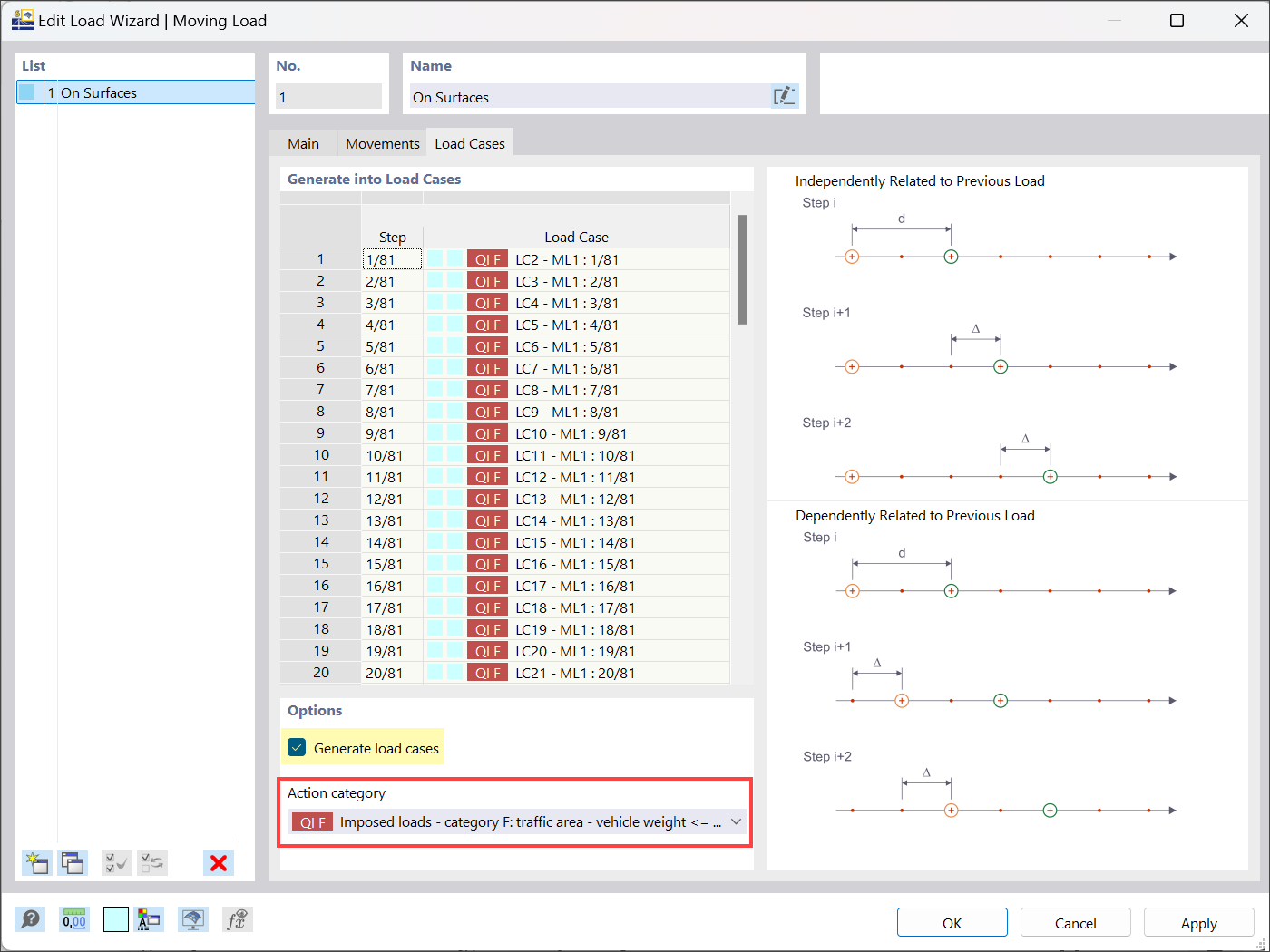 Generate Load Cases