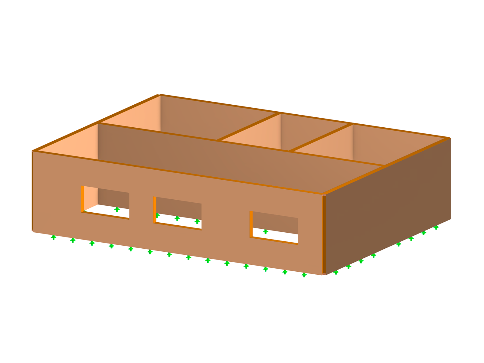 Model 005389 | Building made of timber panel walls