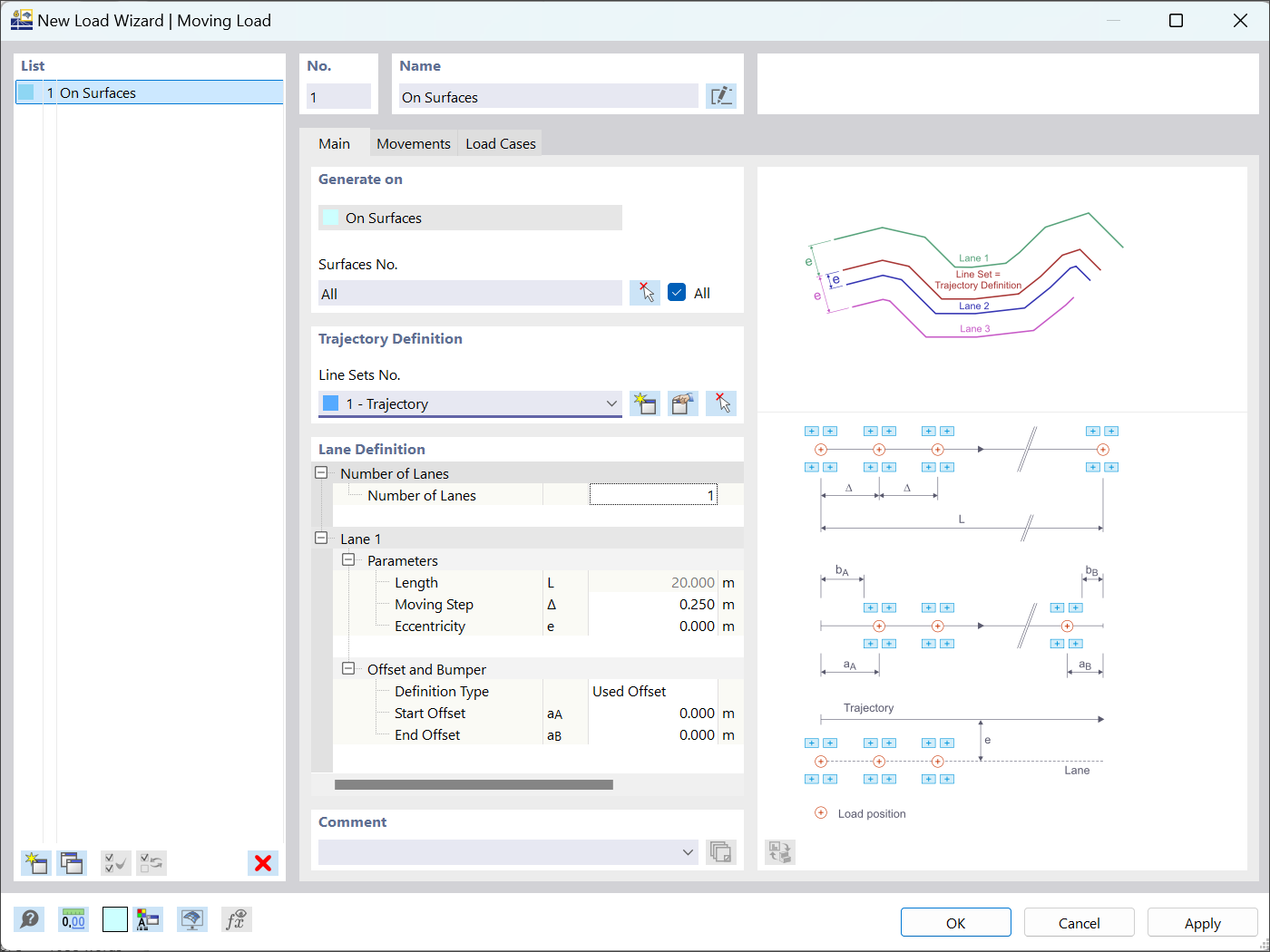 Defining Geometrical Parameters