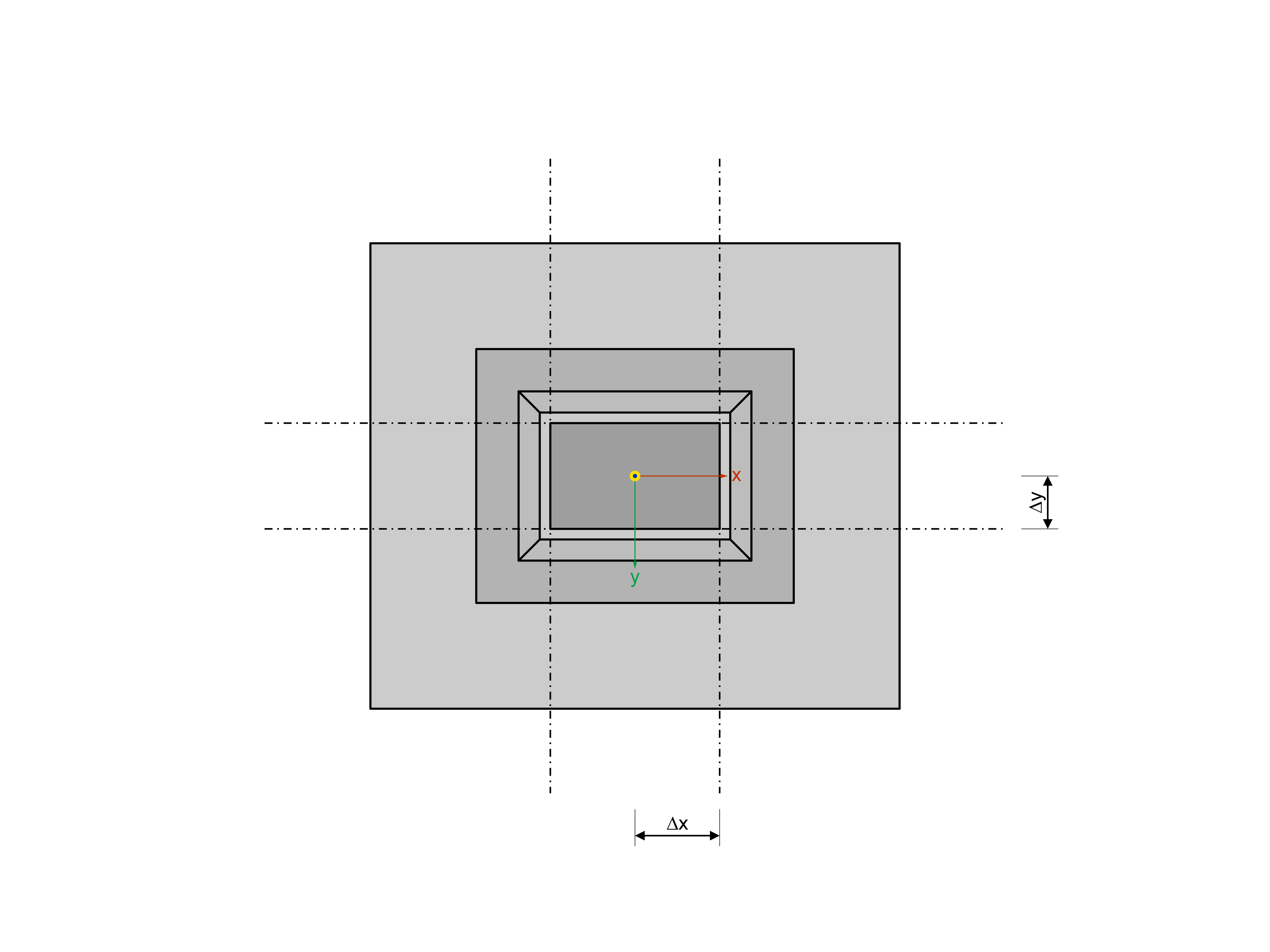 Concrete foundations | Pile foundation with smooth pile inner walls: Design section along the outer side of the columns