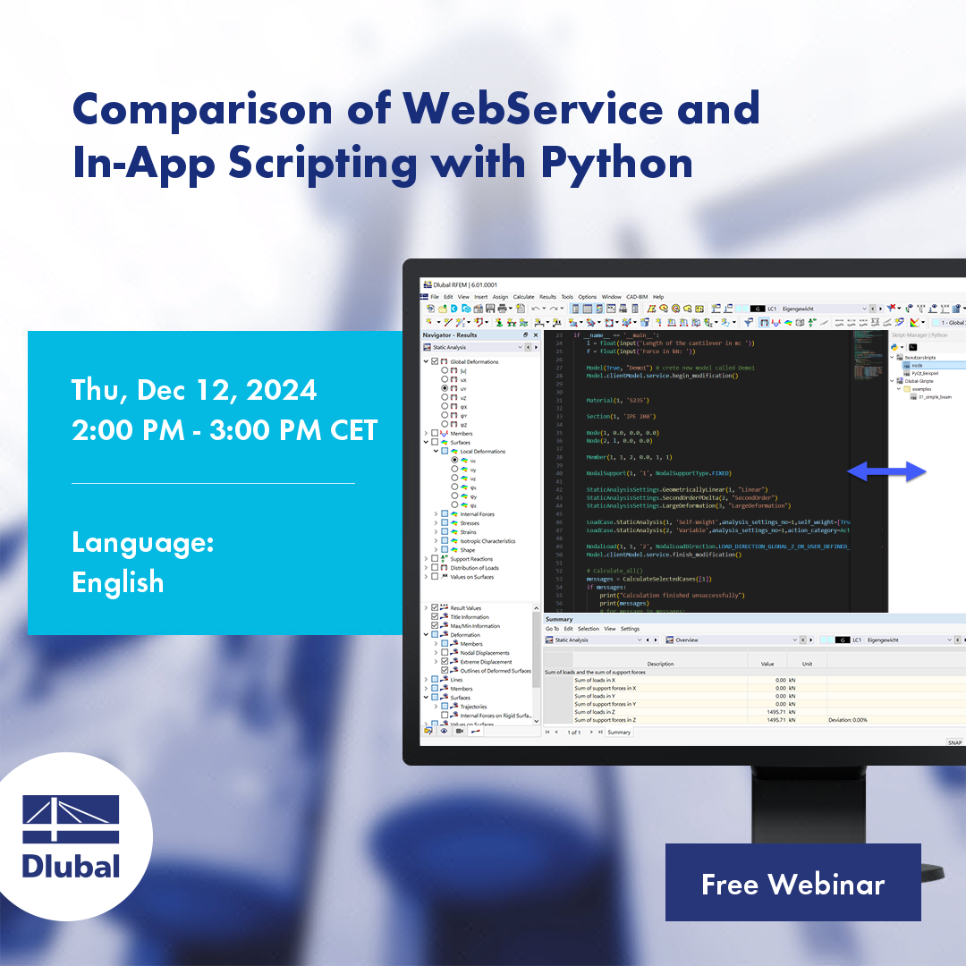 Comparison of WebService and In-App Scripting with Python