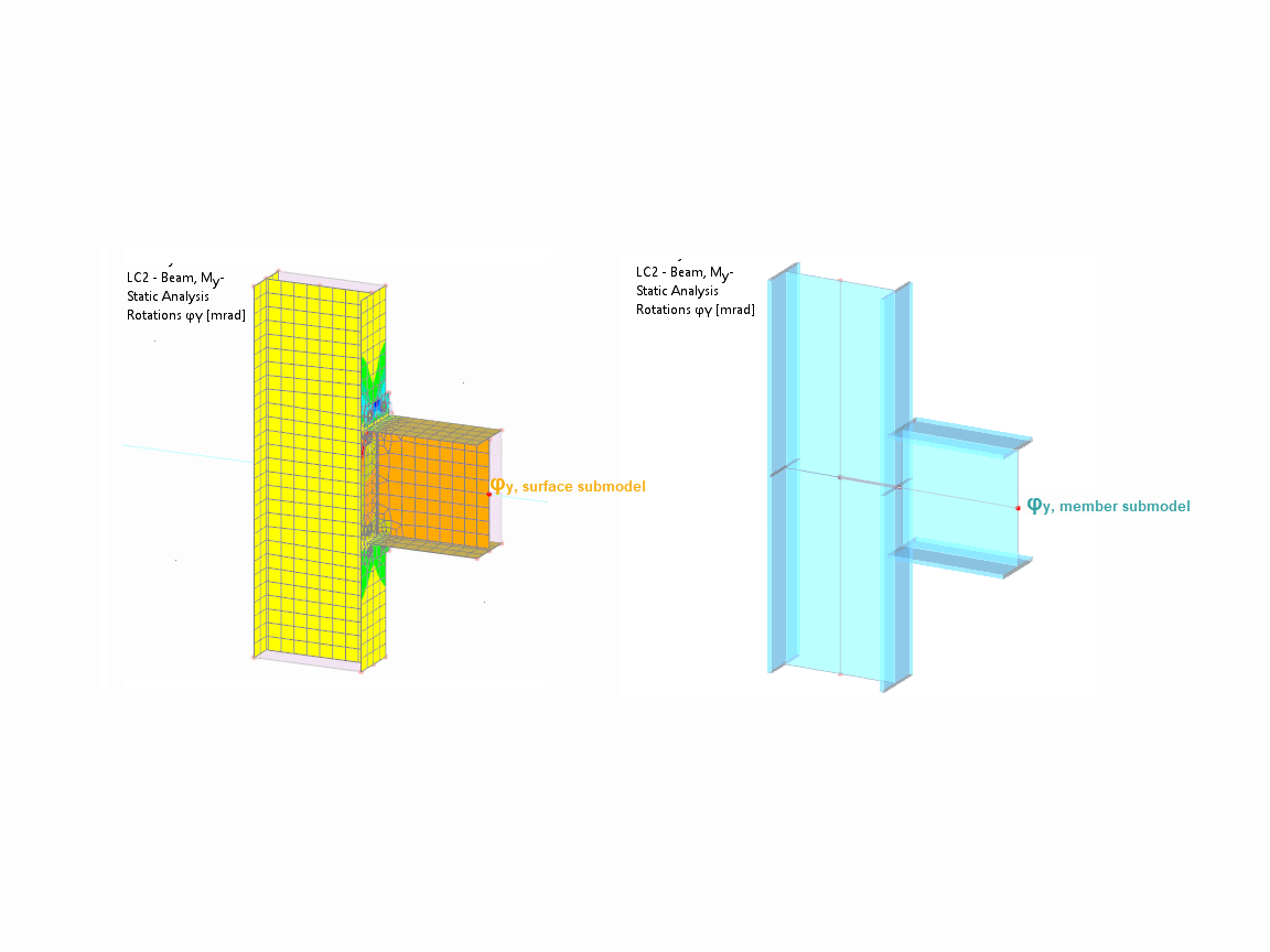 Dlubal software interface showcasing Surface Submodel and Member Submodel features.