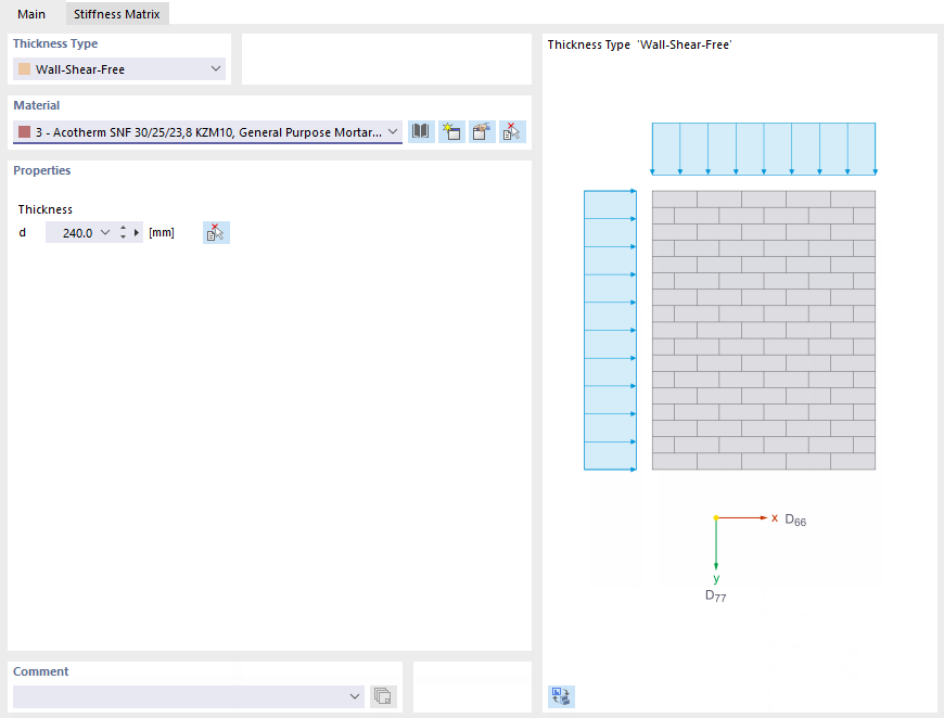 Define thickness with wall-shear-free properties